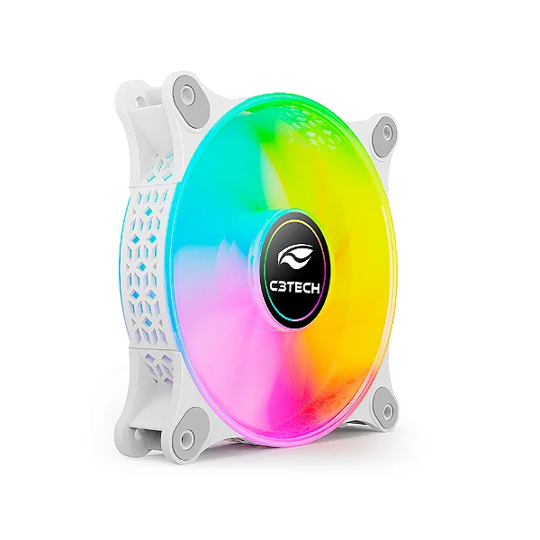 COOLER FAN P/GABINETE 120x120x25 LED RGB F9-L160WHRGB C3 TECH