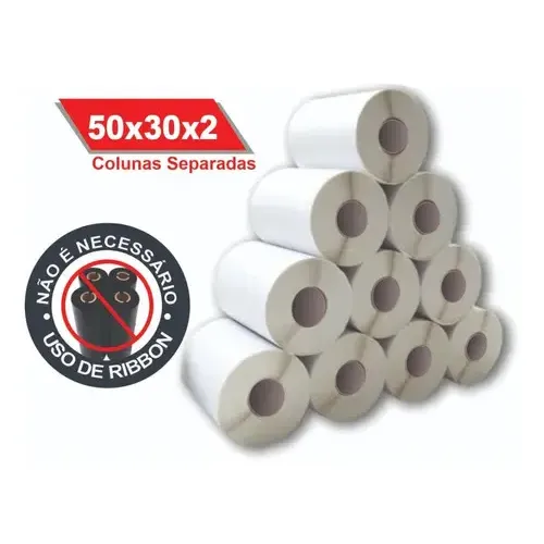 Etiqueta Térmica 50x30 2 Colunas Elgin Zebra L42