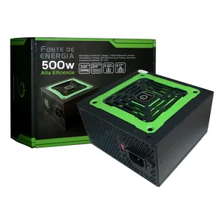 Fonte ATX 500W Dex AF500 Preto Gamer Silenciosa PFC Passivo Pro