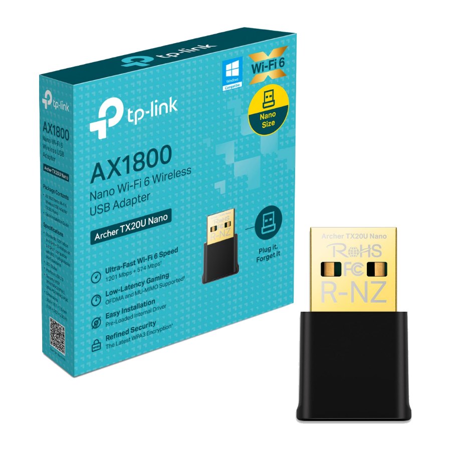 Adaptador Wifi Tp-Link Archer TX20U Nano AX1800 Dual Band / Wifi 6