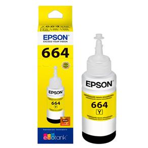 GARRAFA DE TINTA T664420-AL AMARELO 70 ML EPSON ORIGINAL NACIONAL