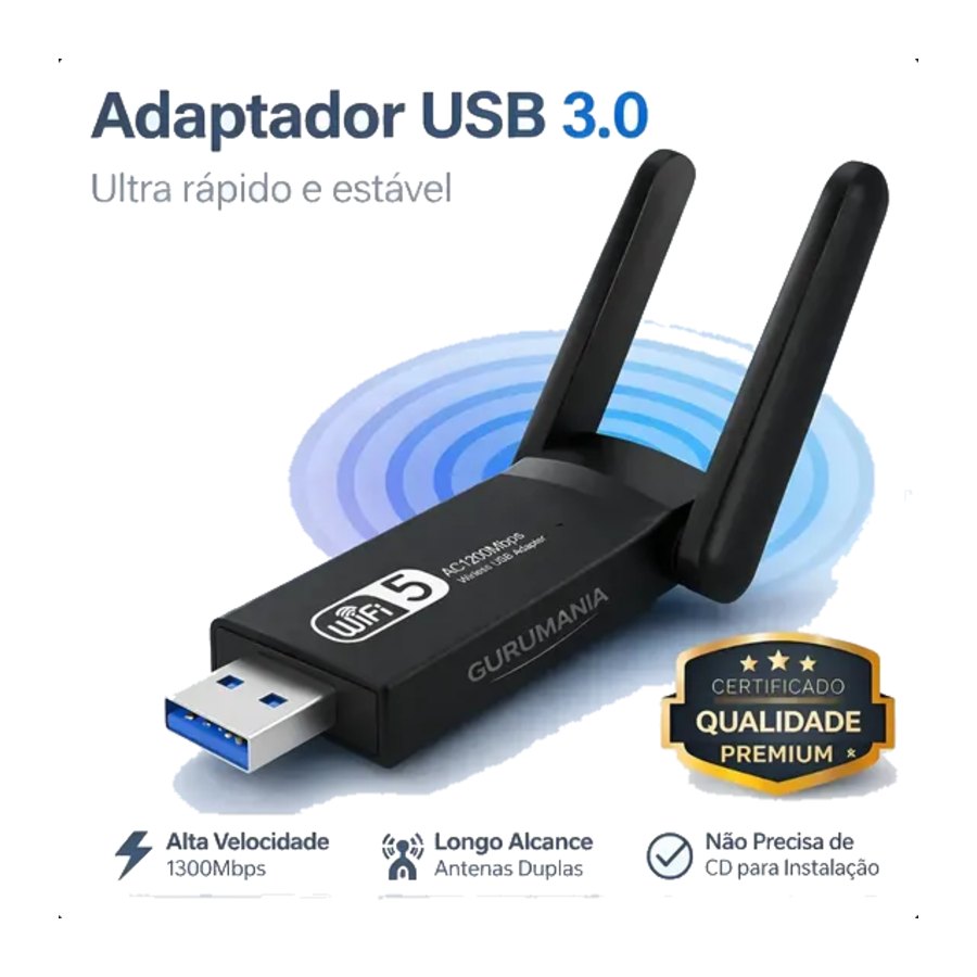 Adaptador Wifi Usb Computador 3.0 Gigabit Dual Band