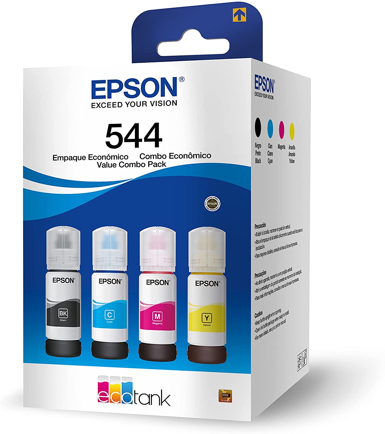 KIT GARRAFA DE TINTA 544 T544520-4P EPSON ORIGINAL NACIONAL