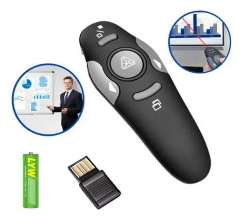 Passador De Slides Com Laser Apresentador Multimídia Wireless Usb