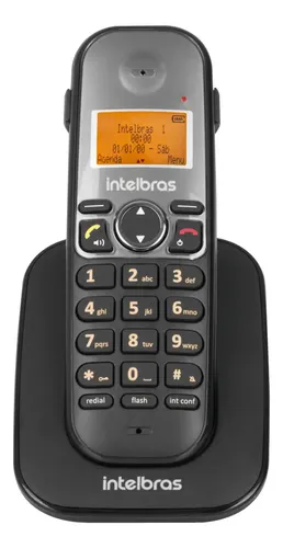 Ramal Digital S/Fio Intelbras TS 5121 Preto C/Identificador