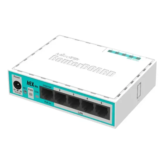 Switch Mikrotik Routerboard RB 750R2 Hex Lite - Branco