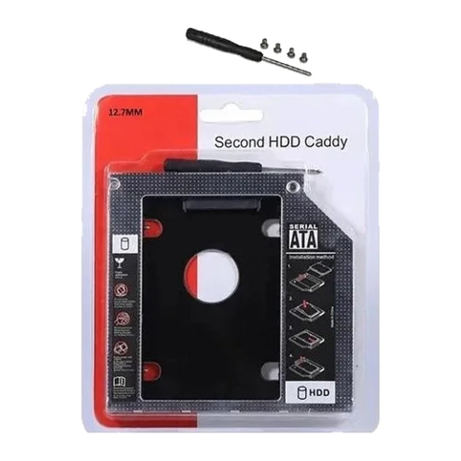 ADAPTADOR CADDY P/ SEGUNDO HD OU SSD 2.5" (NB) 9.5MM / SATA (C)