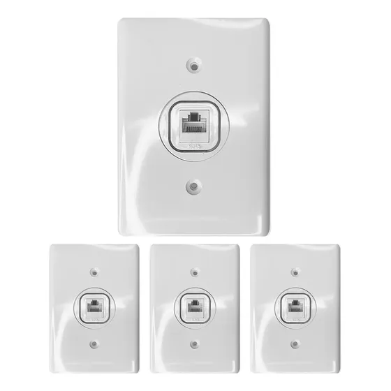 TOMADA REDE RJ45 KEYSTONE CAT6 DE EMBUTIR