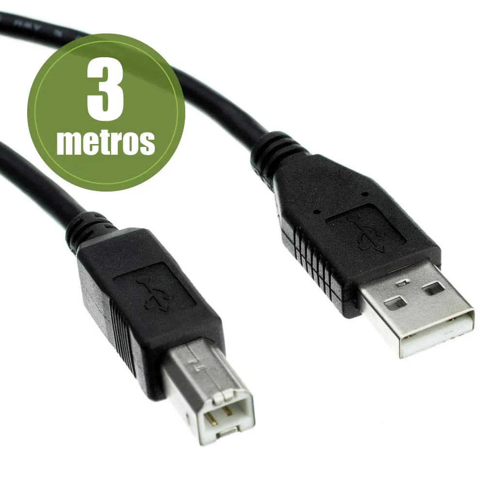 Cabo USB 3.0 AM/BM 1,8 Mts c/ Filtro para Impressora Dex C-318